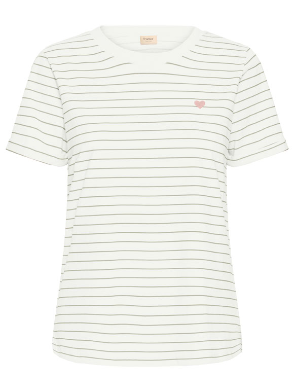 Fransa - FRAmora 1, grøn strib Tee