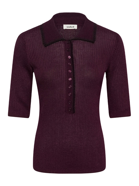 Soaked - SLLaisa bordeaux, Polo Soaked - SLLaisa bordeaux, Polo