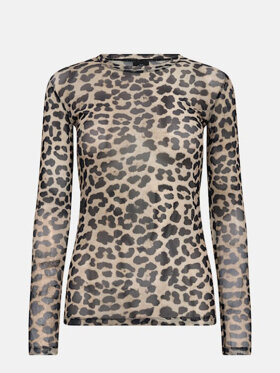 Hype The Detail - Logo Mesh leopard, Bluse
