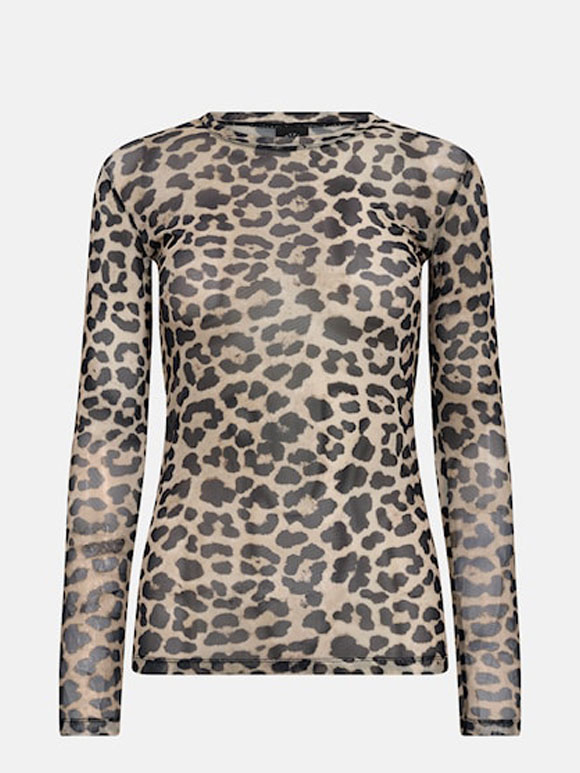 Hype The Detail - Logo Mesh leopard, Bluse