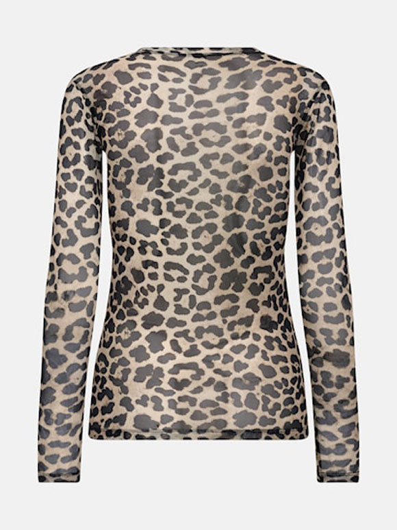 Hype The Detail - Logo Mesh leopard, Bluse