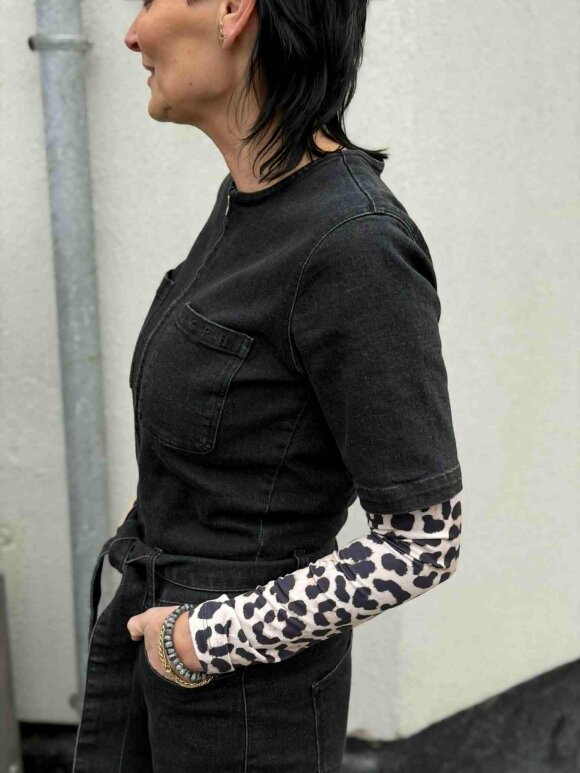 Hype The Detail - Logo Mesh leopard, Bluse