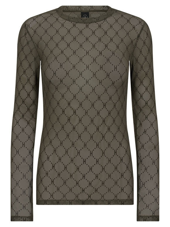 Hype The Detail - Logo Mesh grøn, Bluse