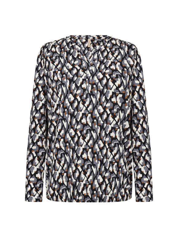 Soya Concept - SC-Felicity AOP 527 grå, Bluse