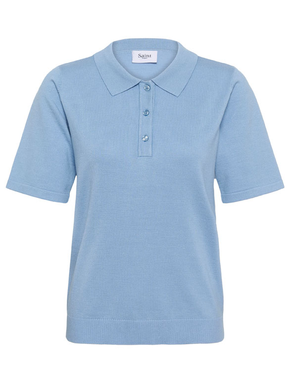 Saint Tropez - MilaSZ Polo SS lyseblå, Strik