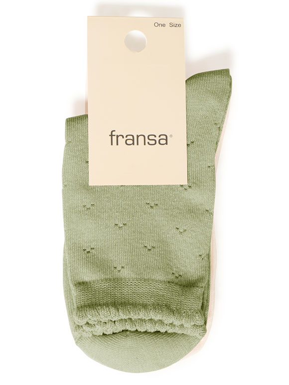 Fransa - FRRosella 2-PAK Grøn/Off White , Strømper