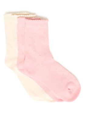 Fransa - FRRosella 2-PAK Lyserød/Off white, Strømper