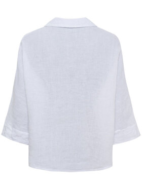 Marta Du Chateau Malisa hør skjorte i hvid – let og klassisk 