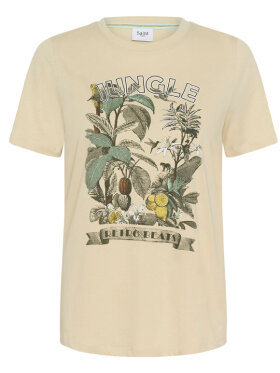 Saint Tropez RenateSZ T-shirt – sand med print 