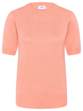 Saint Tropez peach strik t-shirt – MilaSZ dame top 