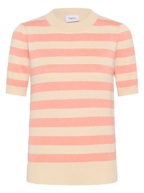 Saint Tropez - MilaSZ SS peach, Strik t-shirt