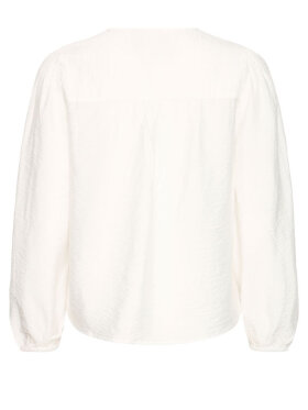 Hvid skjorte med broderi – feminin Fransa style