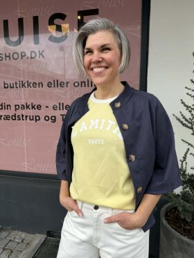 Gul Haute L’Amitié T-shirt med logo 