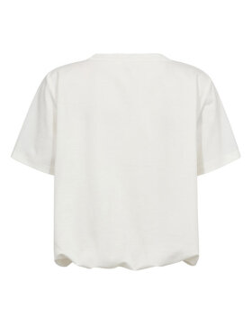 Gossia T-shirt med ruffle detaljer i off white 