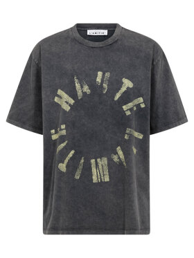 Haute L’Amitié sort acid wash T-shirt med logo – oversized dame tee 