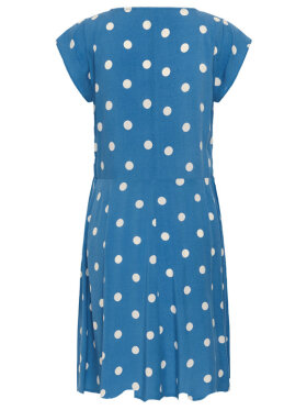 Saint Tropez Gisla-SZ blå prikket kjole – feminin sommerkjole i viskose 