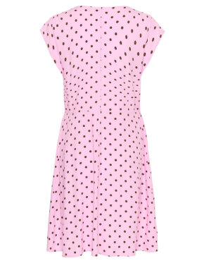 Saint Tropez Gisla-SZ rosa prikket kjole – feminin sommerkjole i viskose 