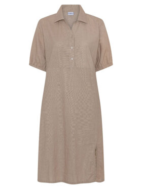 Humble by Sofie OleenHBS sand kjole – linen look kjole med elastik ærmer 