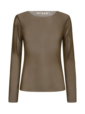Armygrøn mesh bluse fra IVY Copenhagen med moderne look 