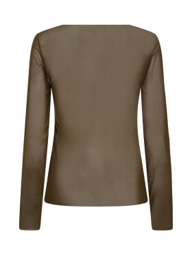 Armygrøn mesh bluse fra IVY Copenhagen med moderne look 
