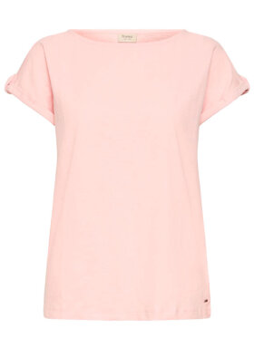 Fransa FRDalia lyserød basic t-shirt i bomuld Fransa FRDalia lyserød basic t-shirt i bomuld