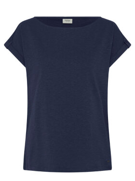 Fransa FRDalia mørkeblå basic t-shirt i bomuld Fransa FRDalia mørkeblå basic t-shirt i bomuld