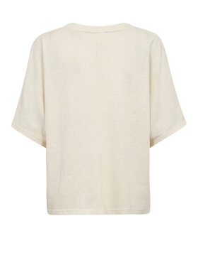 Gossia LoreneGO off white t-shirt med brunt logo 