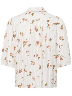 Soaked in Luxury SLBianca Printed hvid skjorte med blomsterprint Soaked in Luxury SLBianca Printed hvid skjorte med blomsterprint