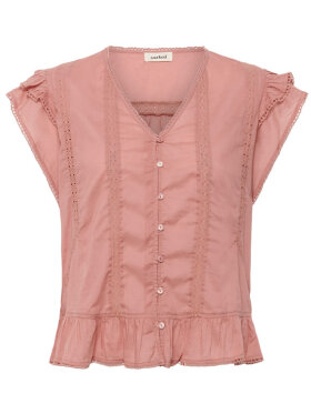 Soaked in Luxury SLRuna rosa top med flæser Soaked in Luxury SLRuna rosa top med flæser