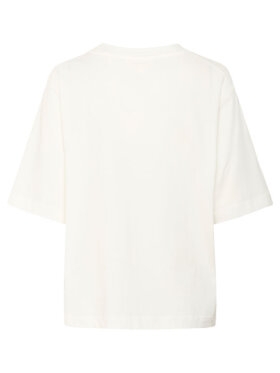 Soaked in Luxury SLJina off white t-shirt i bomuld 