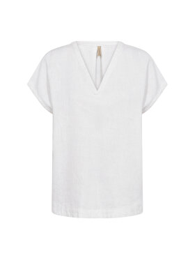Soya Concept SC-Ina 51 hvid t-shirt i hør og viskose Soya Concept SC-Ina 51 hvid t-shirt i hør og viskose