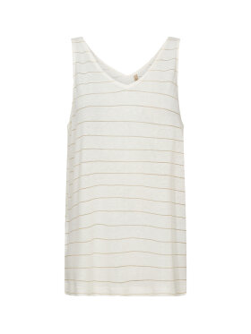 Soya Concept SC-Frigga 1 off white stribet top med hør