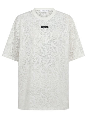 Haute L’Amitié Summer Lace Tee – Hvid blonde t-shirt med oversized fit 