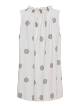 Marta Du Château Lucina beige top med dots og halterneck design 