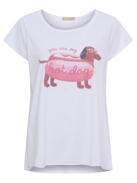Marta Du Château Marie Hotdog hvid t-shirt i bomuld med print Marta Du Château Marie Hotdog hvid t-shirt i bomuld med print