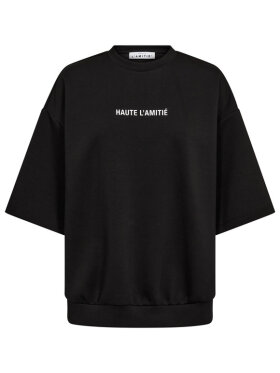 Haute L’Amitié sort oversized sweatshirt med rygprint 