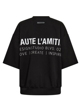 Haute L’Amitié sort oversized sweatshirt med rygprint 