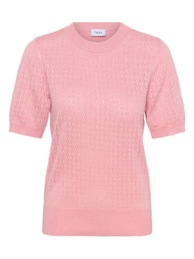 Saint Tropez MilaSZ Pointelle lyserød strik med feminine pointelle detaljer 