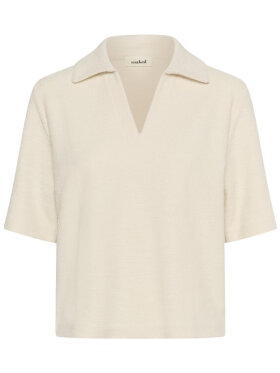 Soaked in Luxury SLBAi Polo off white t-shirt med krave 
