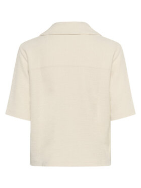 Soaked in Luxury SLBAi Polo off white t-shirt med krave 