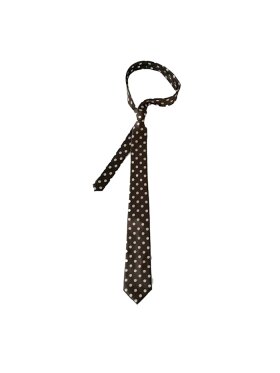 Brunt Slips med Lyse Prikker – Klassisk og Elegant Accessory 