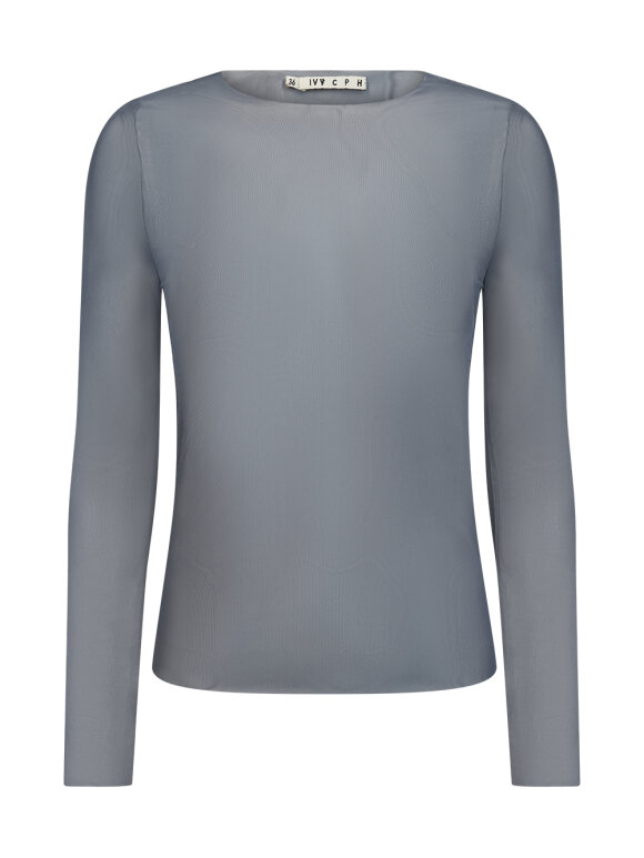 IVY Copenhagen - Toulle grå, Mesh Bluse