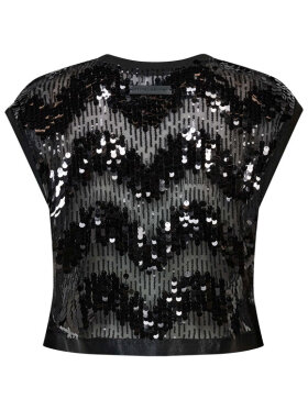 haute-lamitie-mirror-sequin-crop-top-sort-hl10957 haute-lamitie-mirror-sequin-crop-top-sort-hl10957