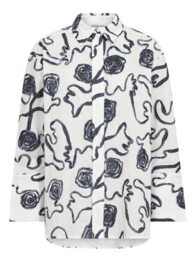 cocouture-elriccc-flower-skjorte-hvid-navy cocouture-elriccc-flower-skjorte-hvid-navy