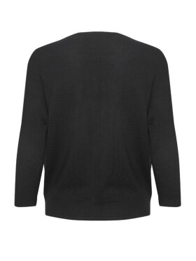 Saint Tropez - Mila R-Neck Pullover, Sort
