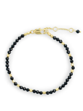 Armbånd m. sorte sten
