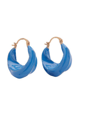 Afrika Enamel, blå Ørering