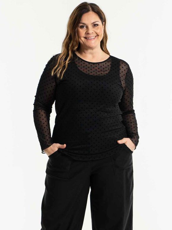 Gozzip Plus - G235095, Mesh Bluse