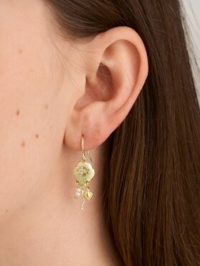 Ørering m. perler/simili, guld