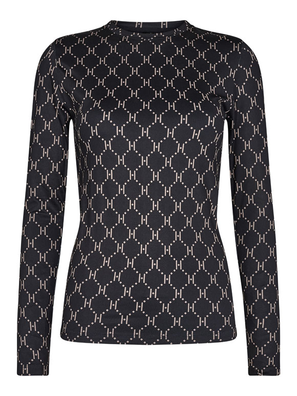 Hype The Detail - Sort m brun logo,  BLuse